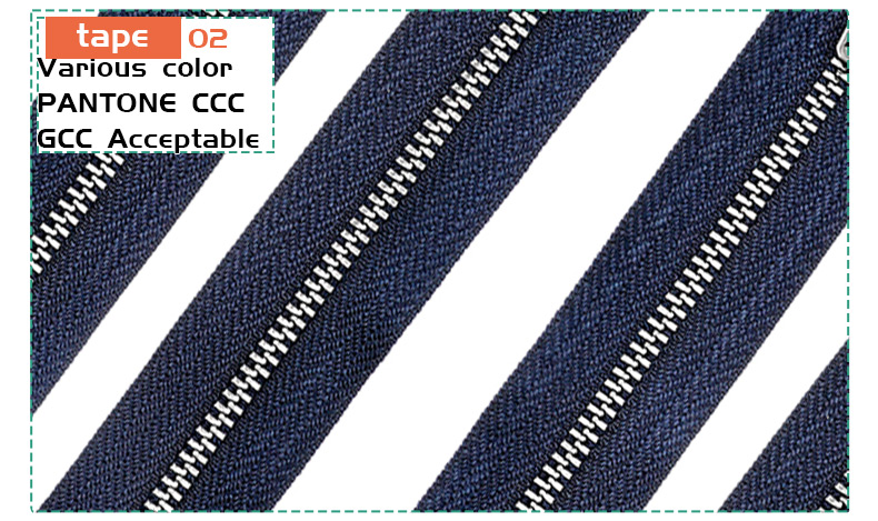 #4.5 stainless steel Metal Zipper Stainless steel teeth