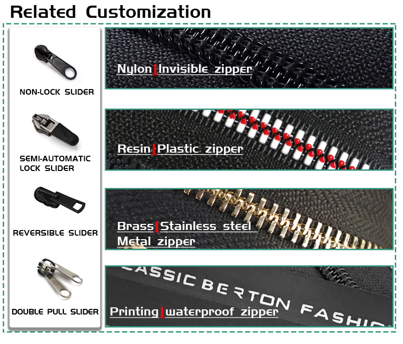 Customize all sorts of color of the zipper head