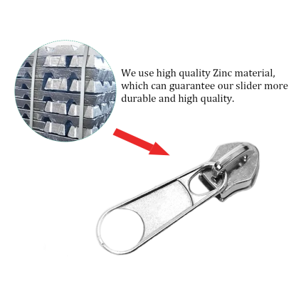 Versatile Hot Sale custom logo Zip Runner Nylon Zipper Slider metal head Puller 