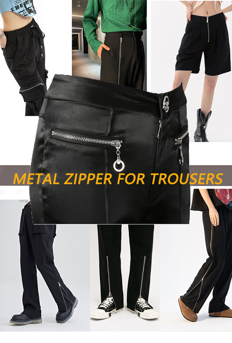 Application of metal zipper