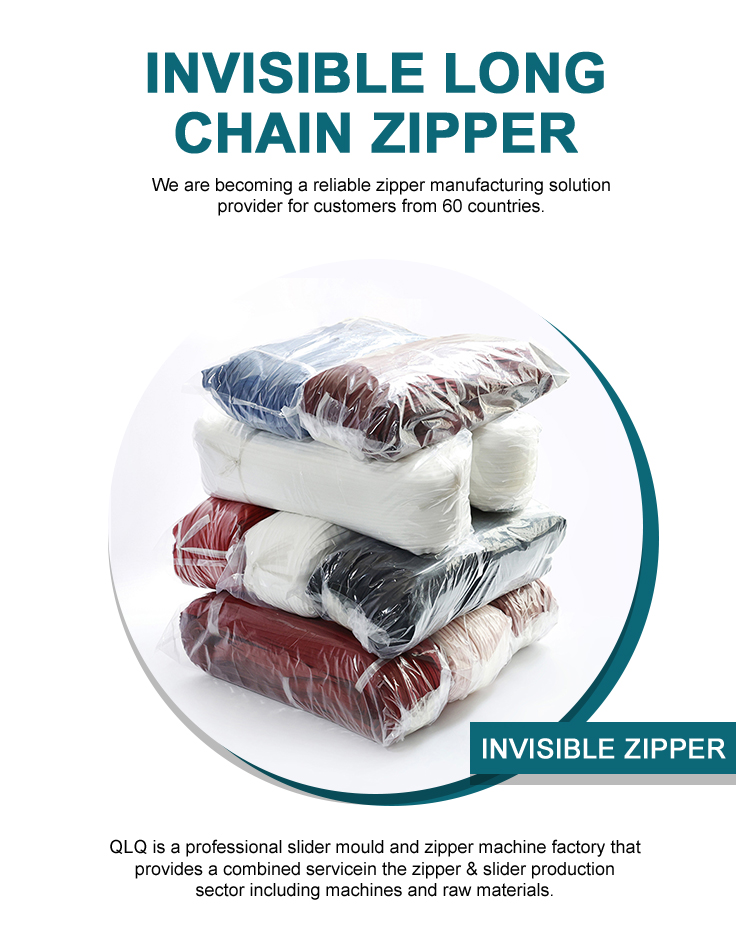 invisible long-chain zipper