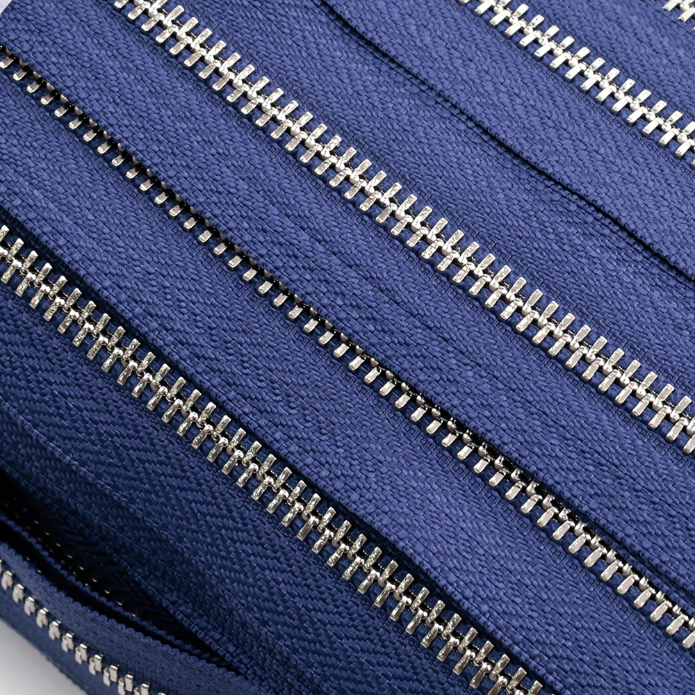 blue metal zipper