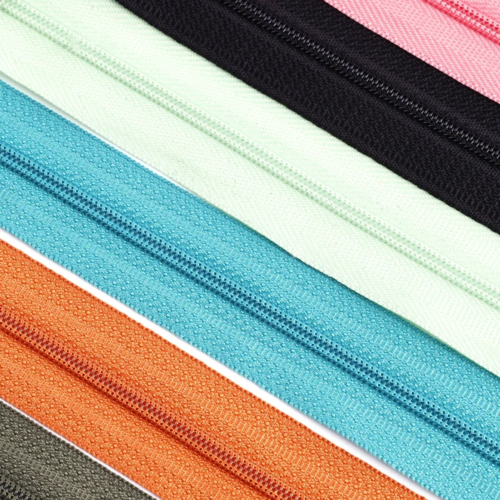 different color nylon zippers