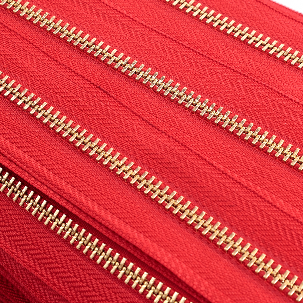 red Aluminium Teeth zipper