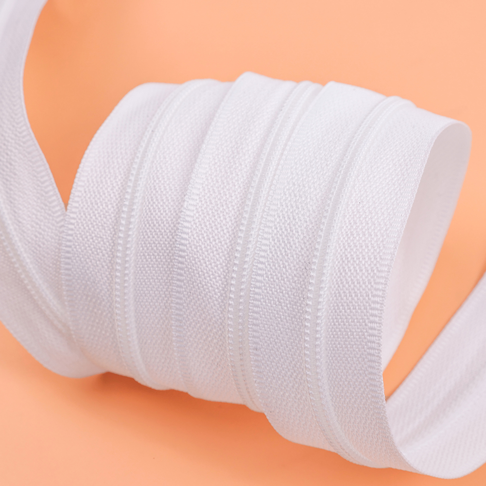 high quality white nylon zipper