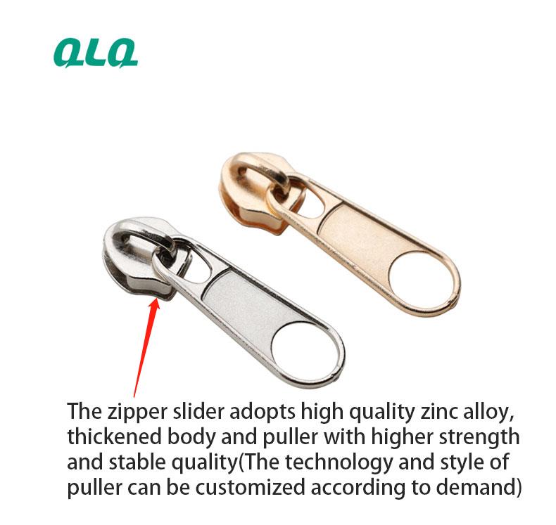 zinc alloy zipper sliders
