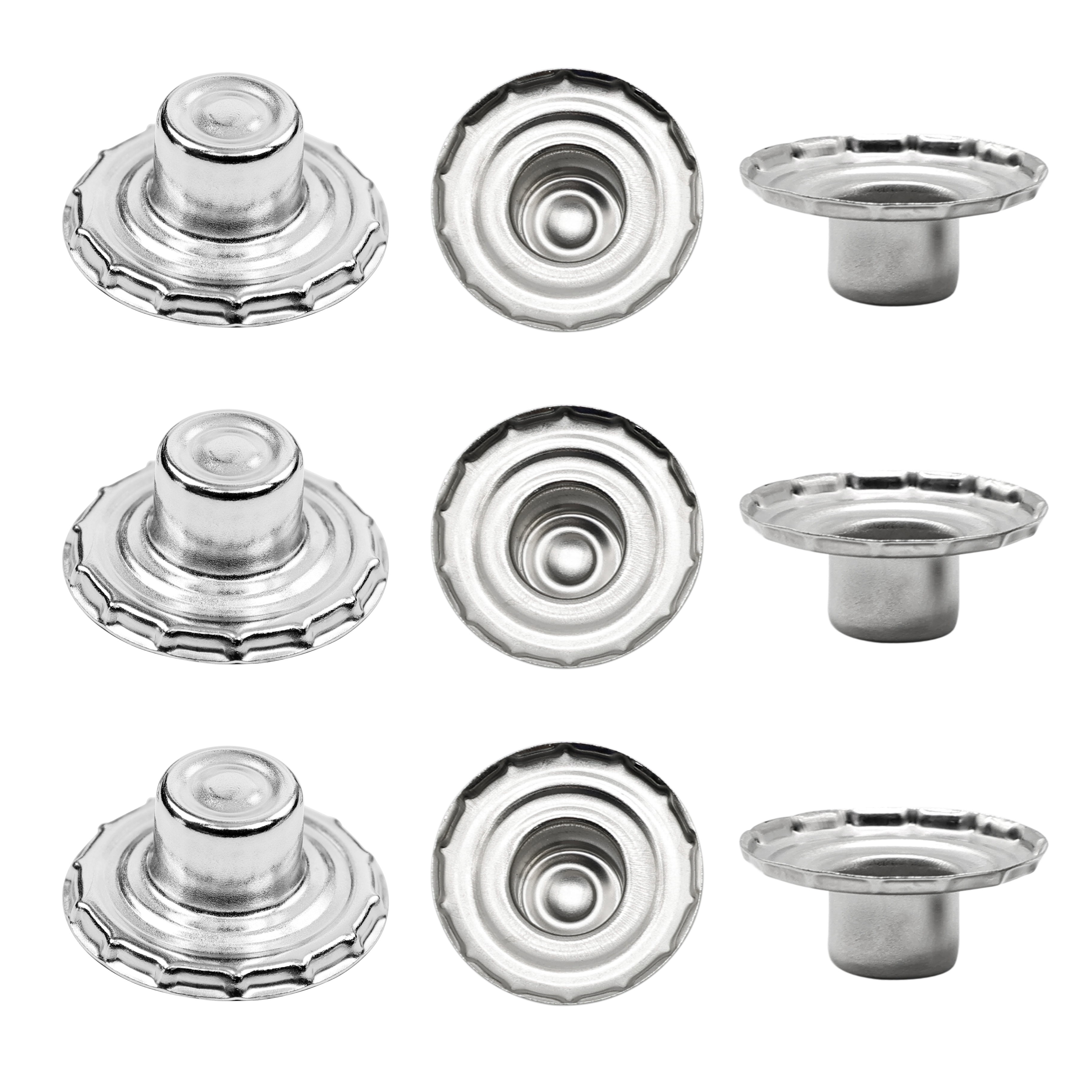 Professional Button Factory Four Types Of Jeans Button Underparts For Jacket Denim Custom Logo Stainless Steel Metal Button