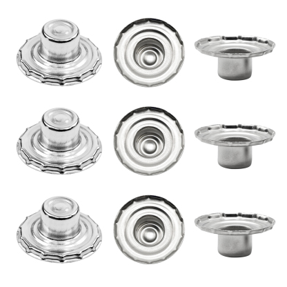 Professional Button Factory Four Types Of Jeans Button Underparts For Jacket Denim Custom Logo Stainless Steel Metal Button