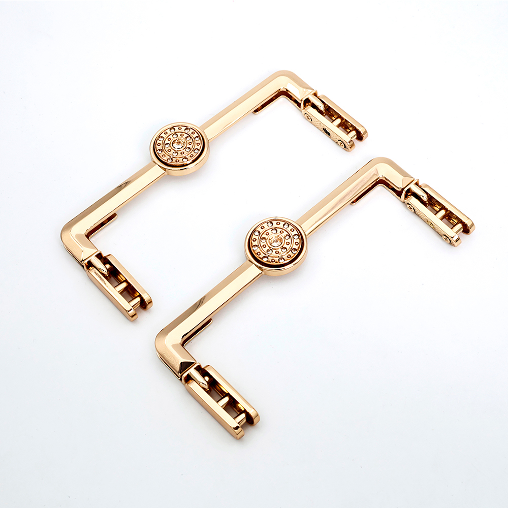 Metal bag handle customized hardware accessories gold pull-QLQ Zipper