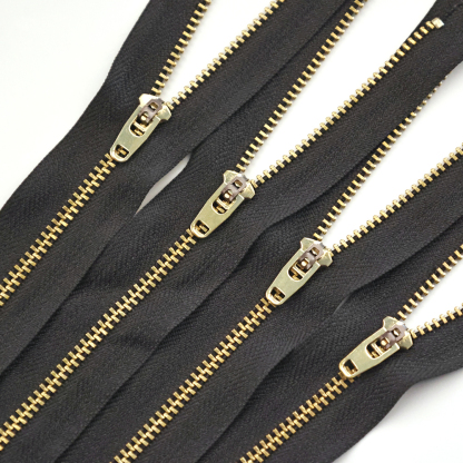 Zipper Supplier Wholesale Custom Brass Metal Zippers 10 35 60 cm-QLQ Zipper