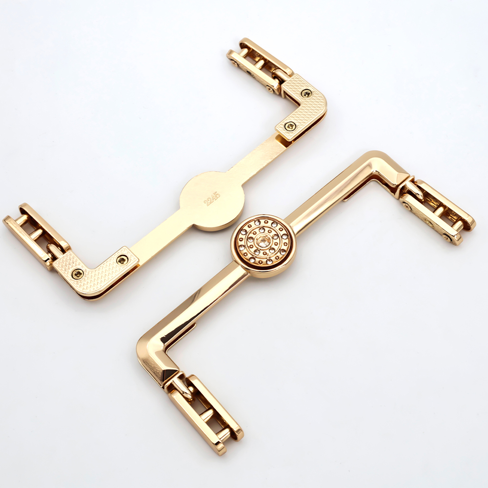 Metal bag handle customized hardware accessories gold pull-QLQ Zipper