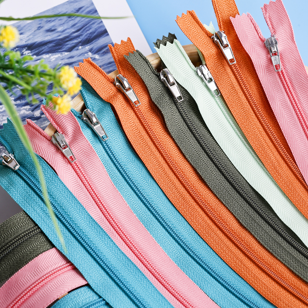  Colorful Close-end Finished Cotton Nylon Zippers for Durable Cushion Sofas -QLQ Zipper