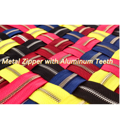 Aluminum Teeth Metal Zipper With Conductive for Clothing Jacket-QLQ Zipper
