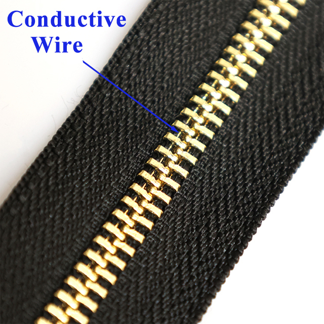 Aluminum Teeth Metal Zipper With Conductive for Clothing Jacket-QLQ Zipper