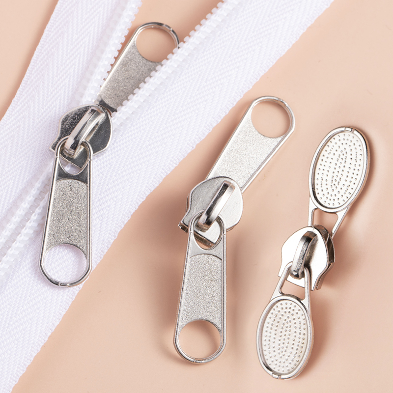 White Nylon Sewing Zipper with Double Puller Non-lock Zipper Slider -QLQ Zipper
