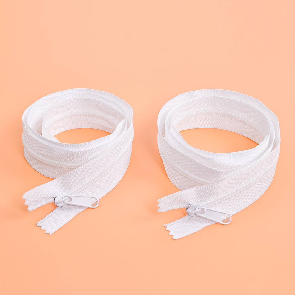 Custom Size White Nylon Zips Auto Lock Zipper-QLQ Zipper