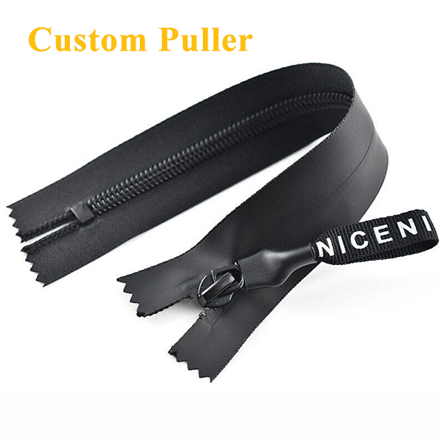 Custom Fashion Logo Waterproof Zipper with TPU PU Tape for Outdoor Tent -QLQ Zipper