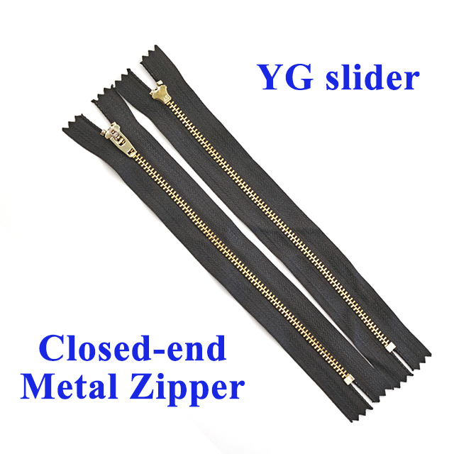  Fashion Metal Zippers Closed-End YG Zipper Custom Length-QLQ Zipper