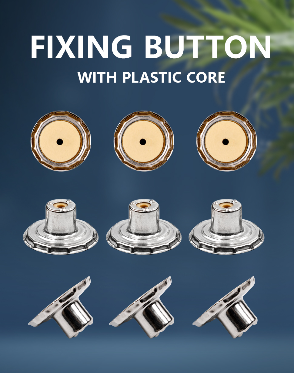Fixing Button With Plastic Core
