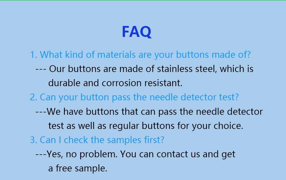 Fixing Button With Plastic Core FAQ