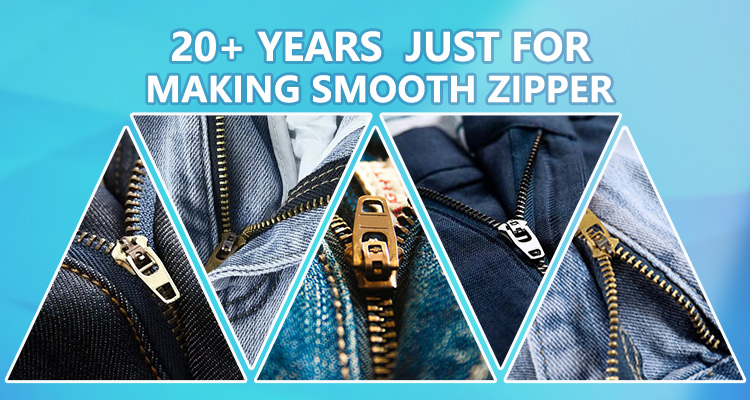 Metal zipper used on jeans