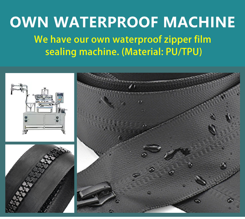 waterproof zipper film sealing