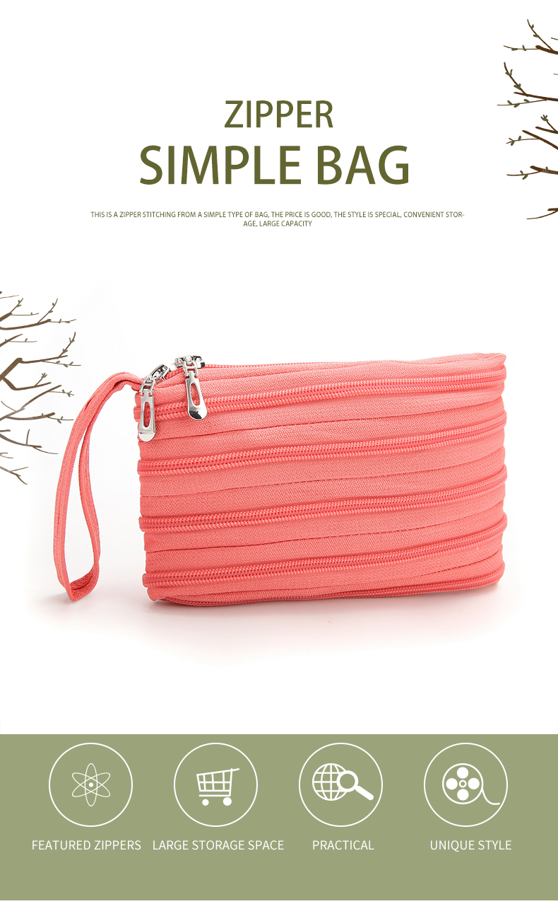 The pink wallet zipper