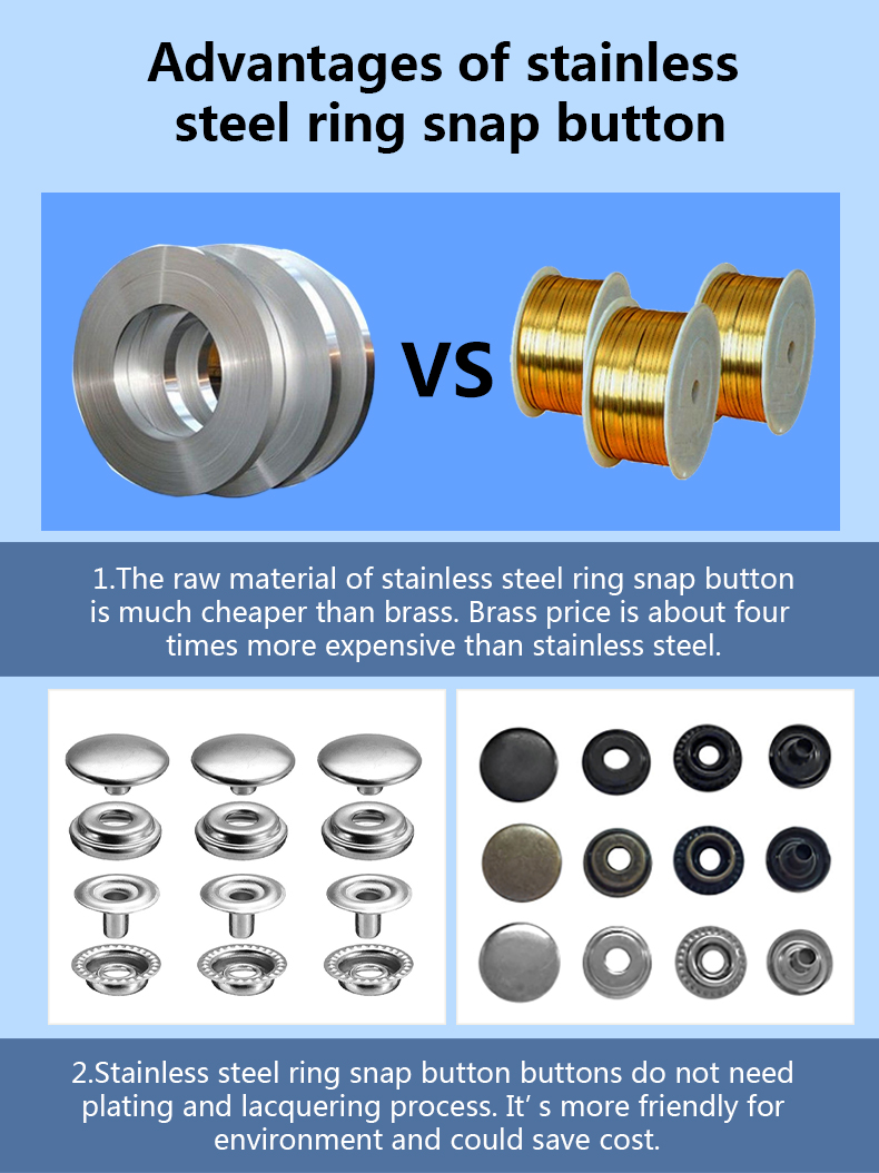Advantages of stainless steel ring snap button