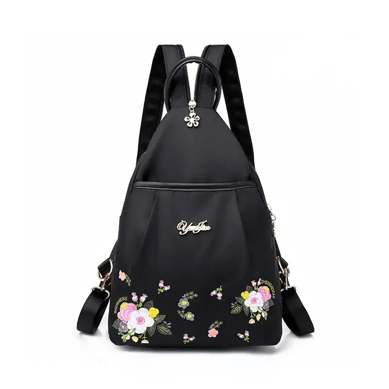 Modny plecak podróżny z haftem, torba na ramię