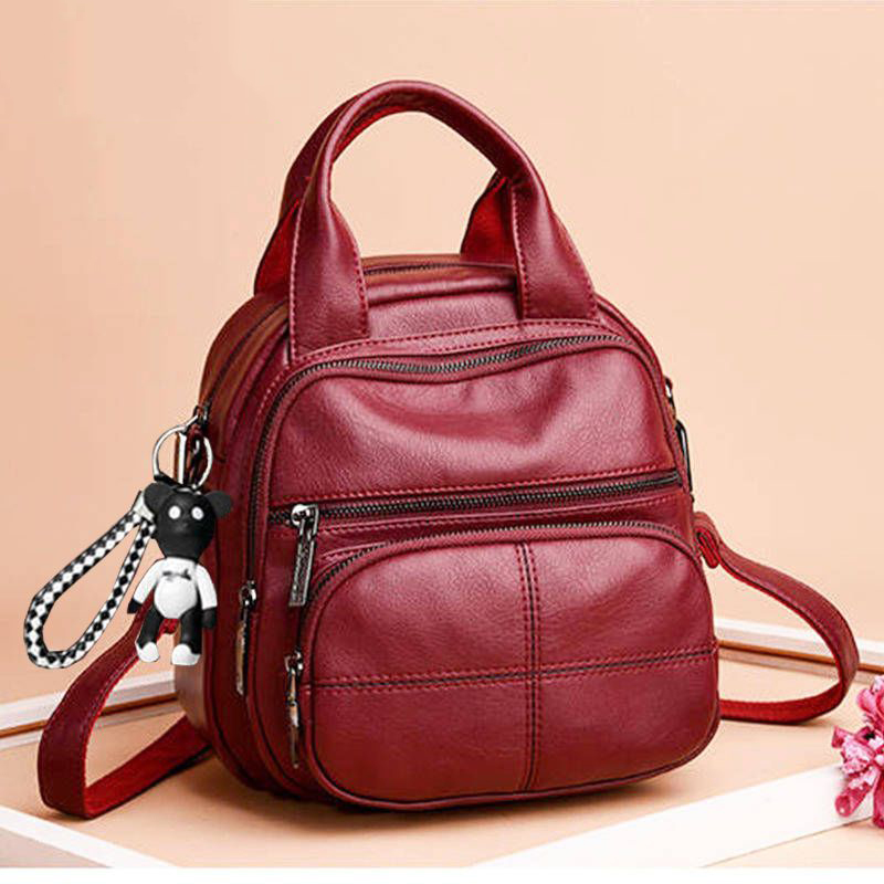 Nowa damska wielofunkcyjna torba listonoszka z miękkiej skóry