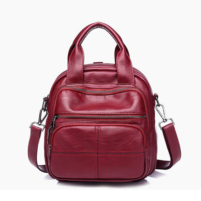 Nowa damska wielofunkcyjna torba listonoszka z miękkiej skóry