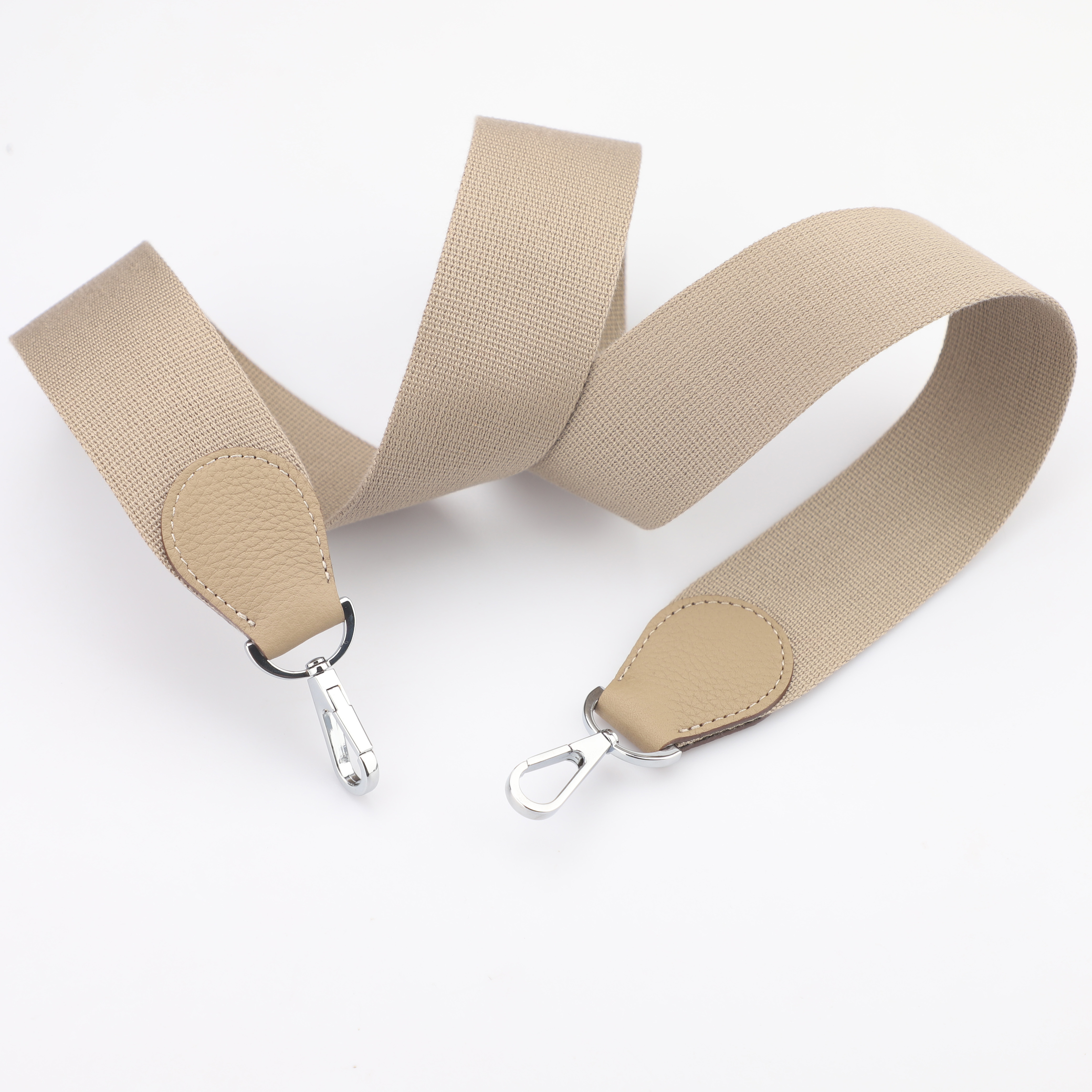 2"  Trench Canvas and Togo Leather shoulder bag strap,Crossbody bag strap,Guitar Strap for Kelly bags and Bolide bags