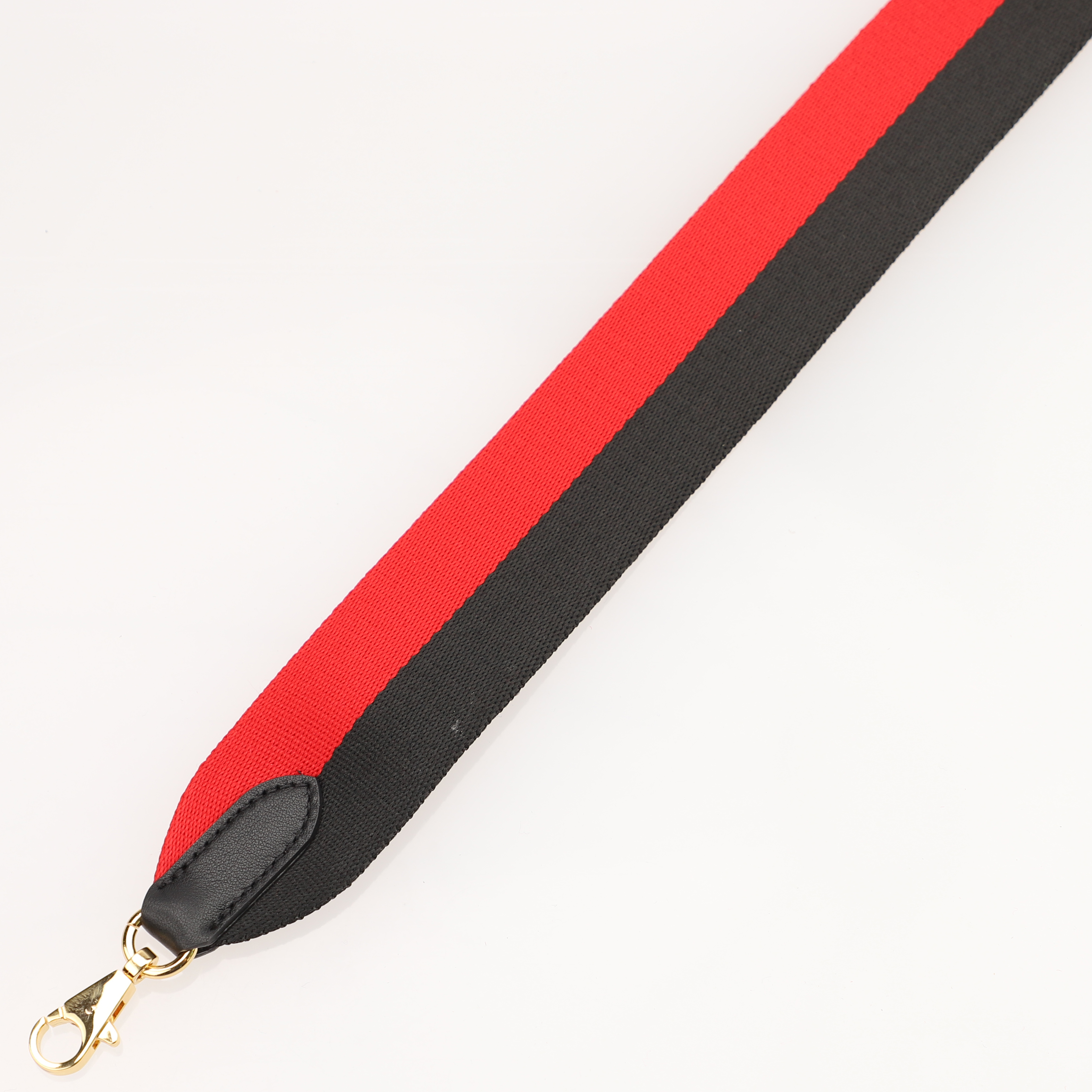 Handamde The 2" wide Black and Red canvas and Swift leather shoulder strap for brand bag,guita strap,crossbody strap