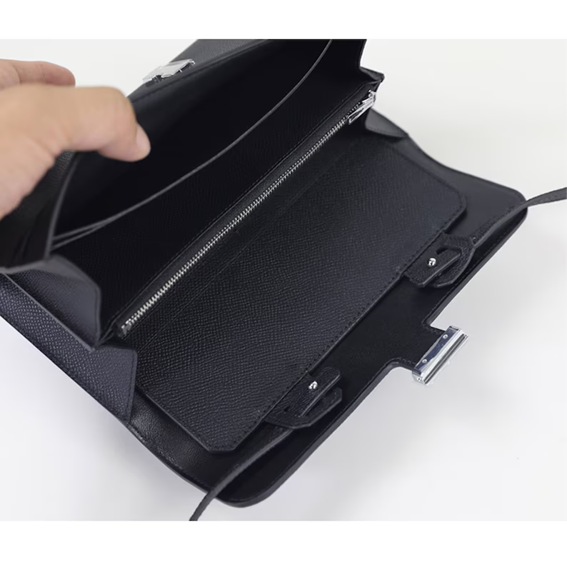 2022 New design The Epsom Leather insert and shoulder strap for the Kelly long wallet or The long constance wallet