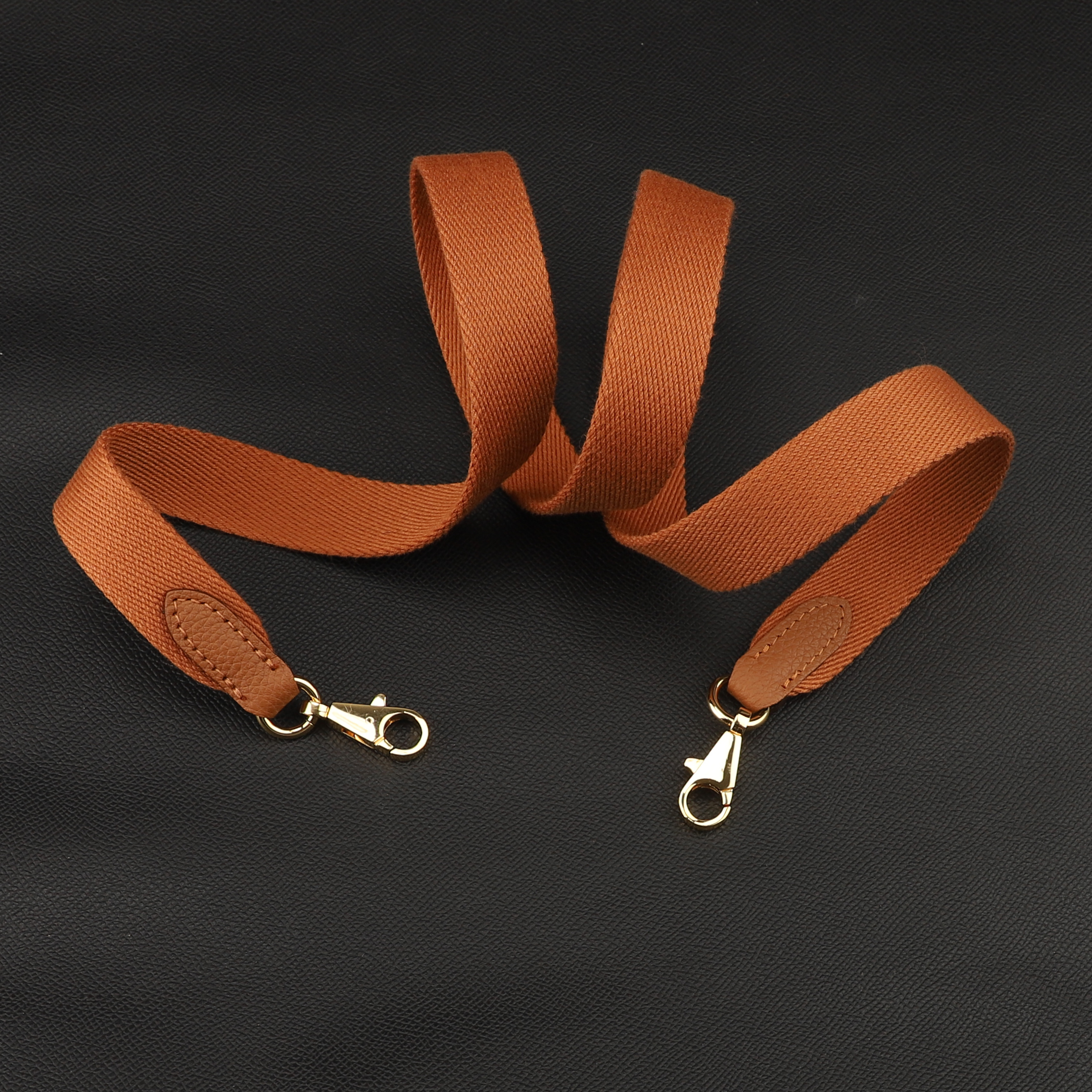 Handmade The 1“ Pure Cotton fabric and leather shoulder strap for Evelyne bag,Crossbody strap for Evelyne bag