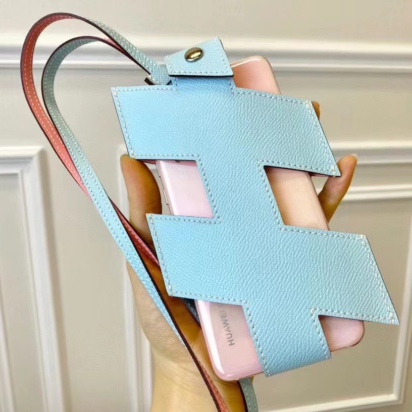 Handmade The Epsom Leather Hermes H protective case,Mobile phone protective case