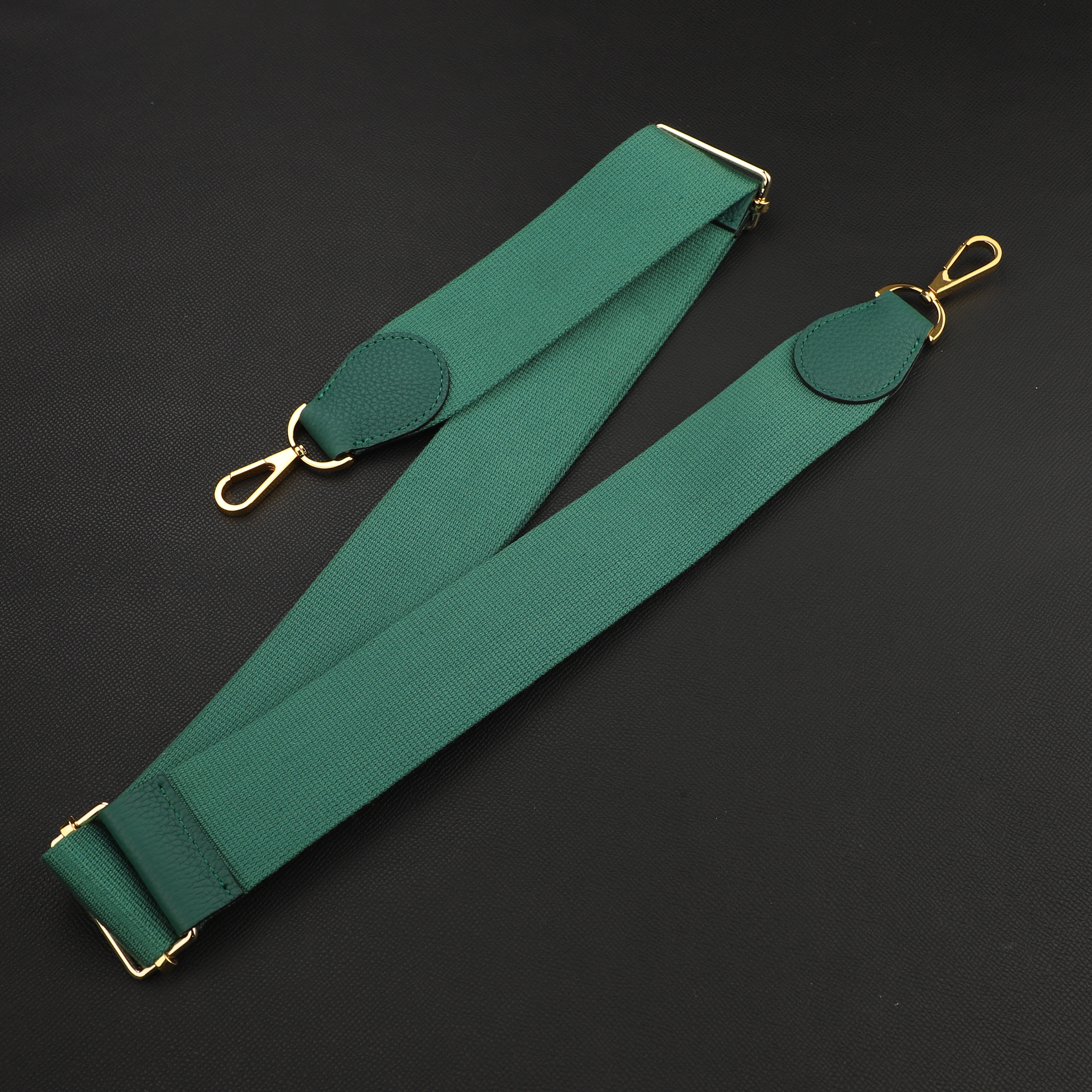 Handmade The 2“ Pure Cotton fabric and leather adjustable shoulder strap for Evelyne bag,Crossbody strap for Evelyne bag