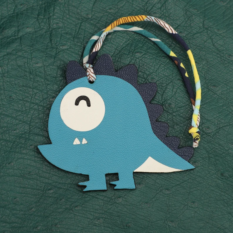 New design All handmade Monster with big teeth Leather bag charm,bag charm handmade and hand stitching production,Chevre myzore bag charm