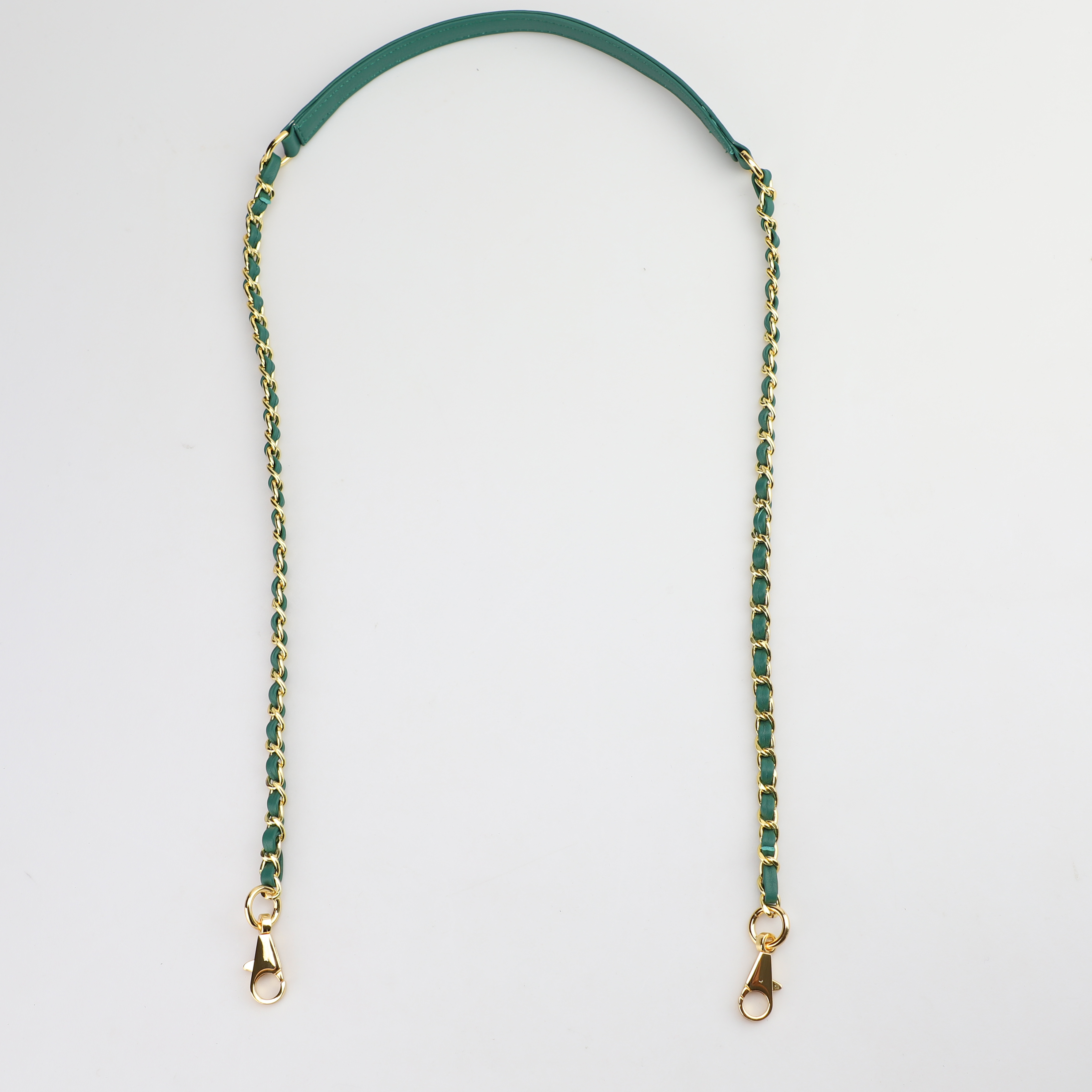 Handmade and Customized The Chain Leather Shoulder Bag Strap,Crossbody bag strap;Leather and Chain shoulder bag strap