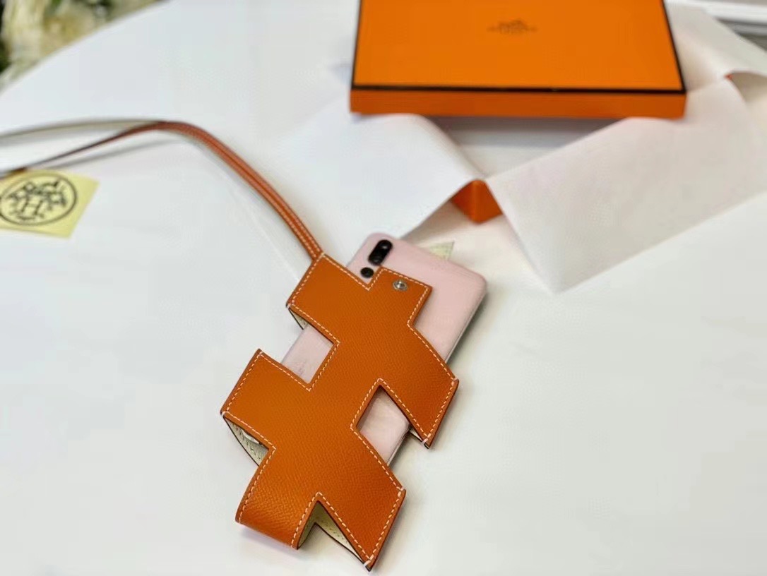 Handmade The Epsom Leather Hermes H protective case,Mobile phone protective case