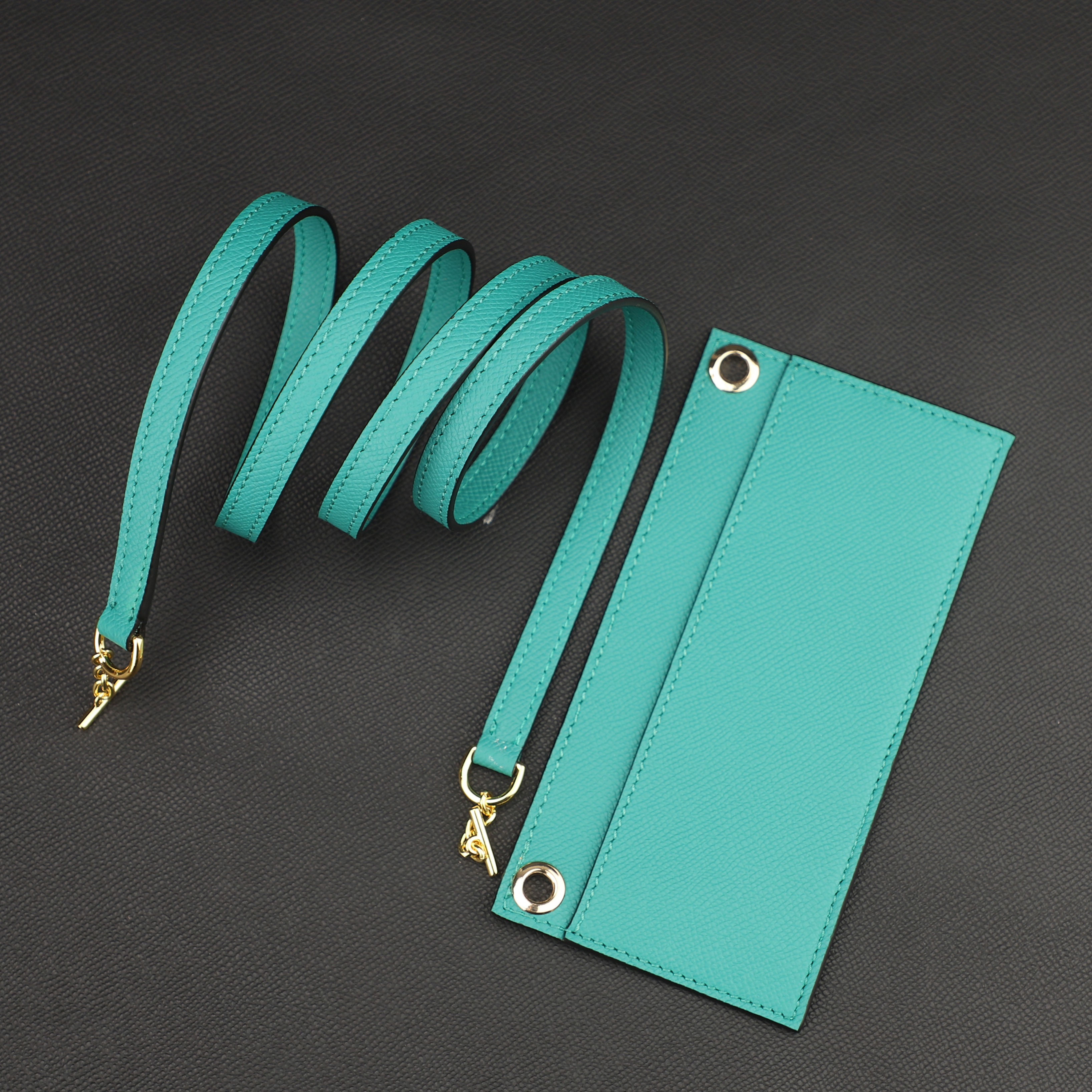 Customized The Epsom Leather insert and shoulder strap for Long Kelly Wallet and Constance long wallet transformation shoulder strap