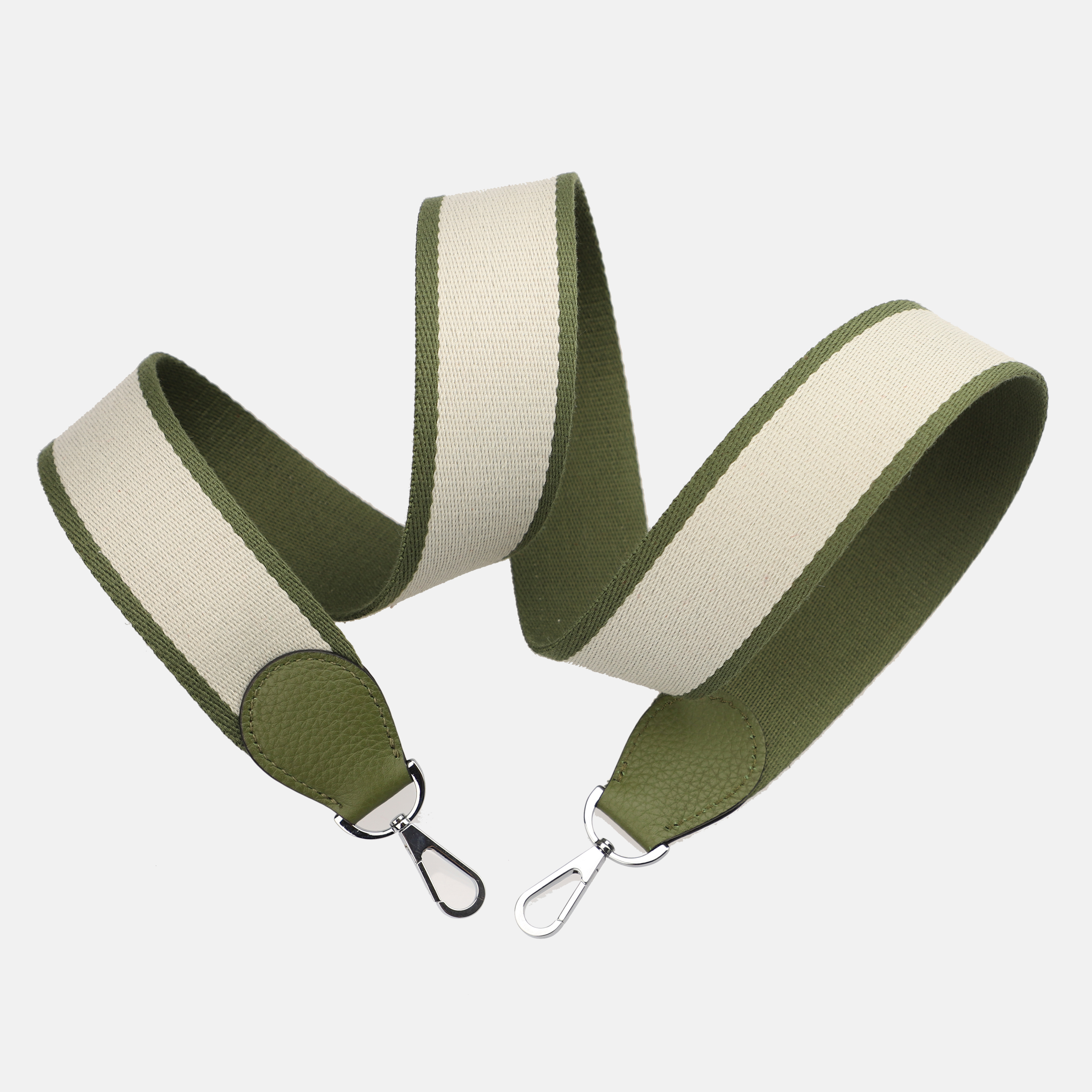 Handamde The 2" wide Bi-colors canvas and togo leather shoulder strap for brand bag,guita strap,crossbody strap