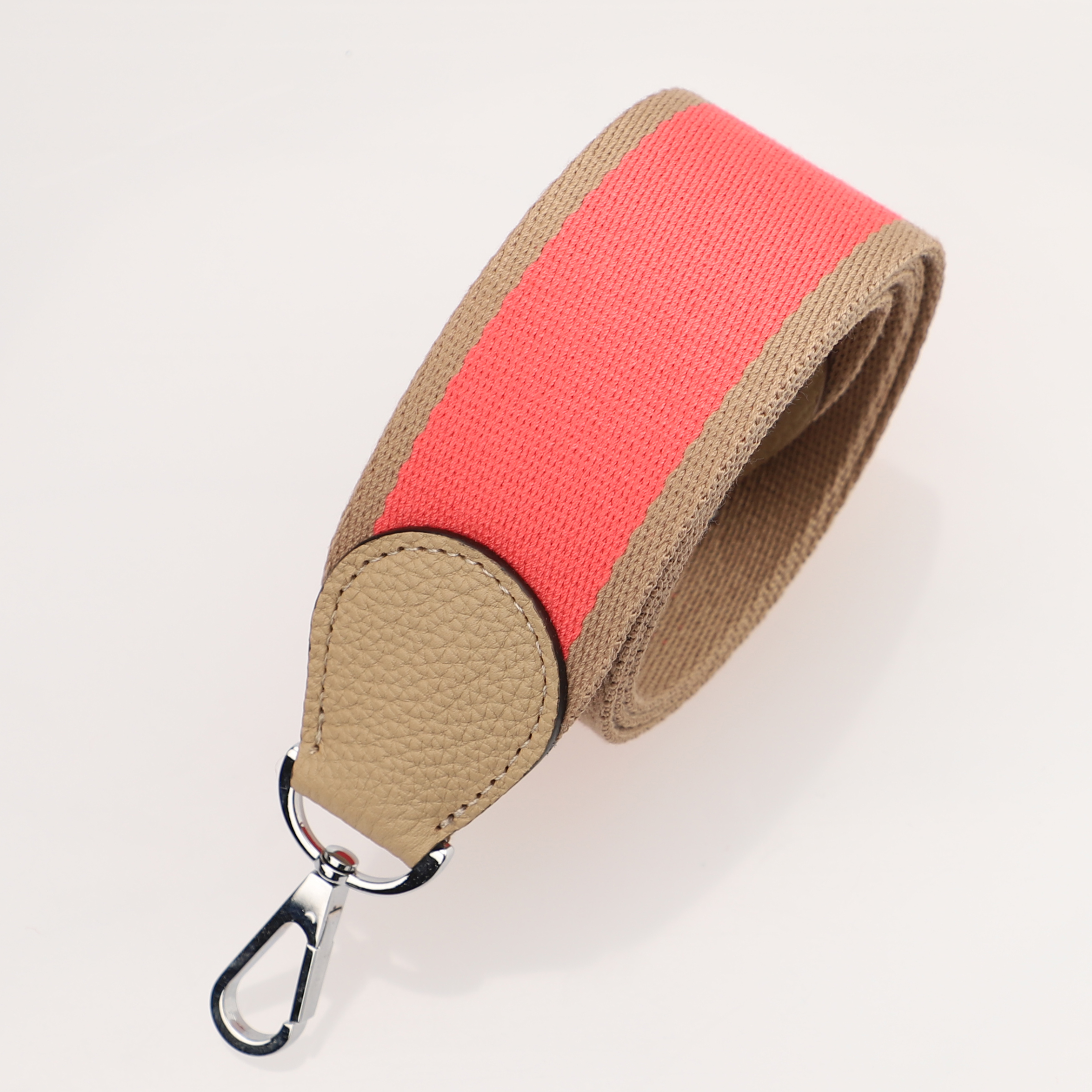 Handamde The 2" wide Bi-colors canvas and togo leather shoulder strap for brand bag,guita strap,crossbody strap