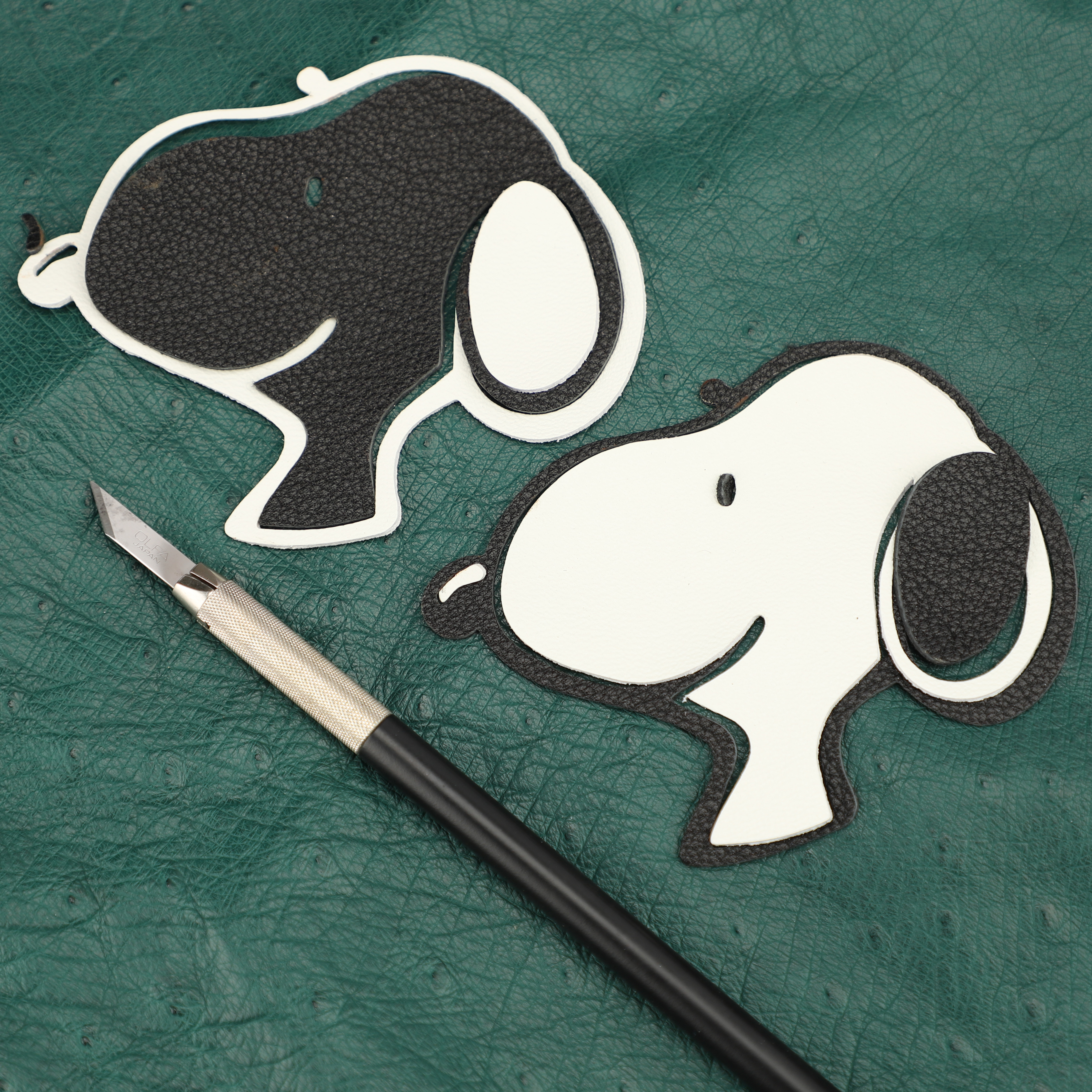 Handmade Chevre Gyzore Goatskin Snoopy Bag Charm,Snoopy charm