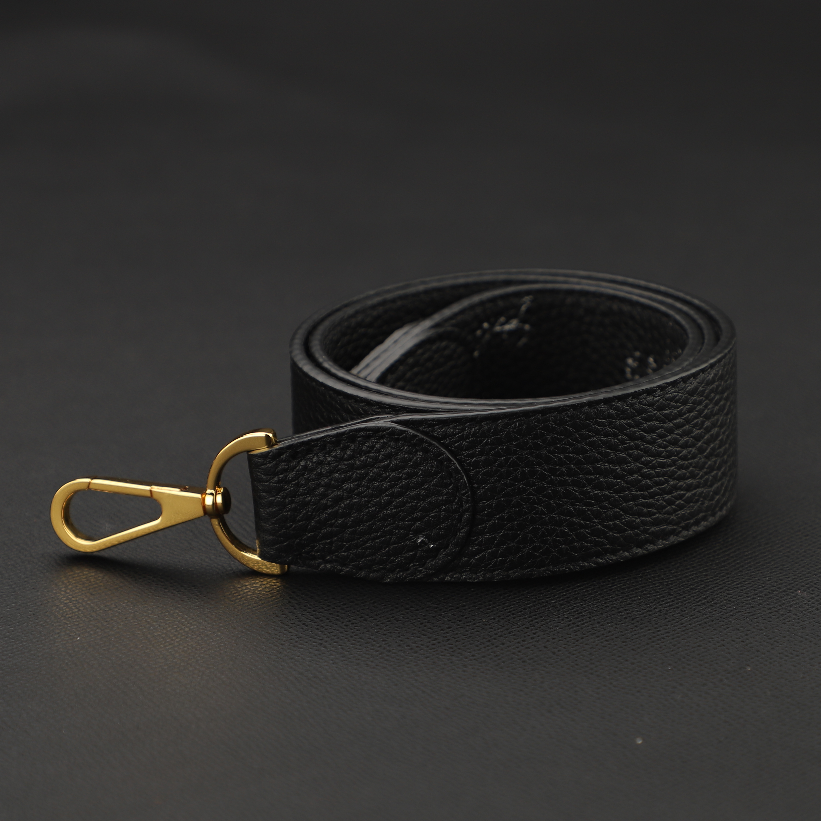 The Original Togo leather Black Extended single shoulder strap For Kelly Roulis bag,crossbody strap,Guitar strap