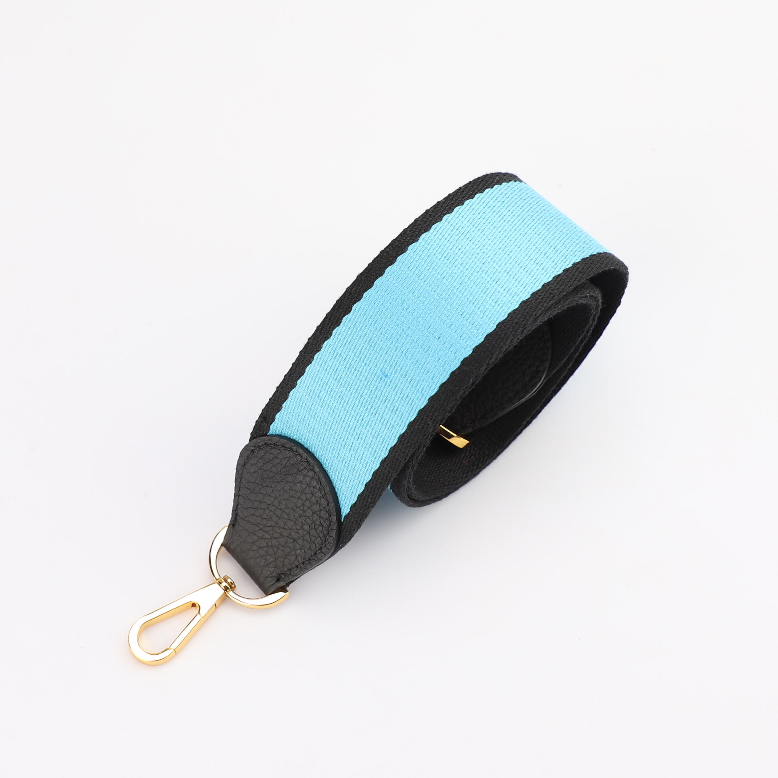 Handamde The 2" wide Black/Blue Aztec canvas and togo leather shoulder strap for brand bag,guita strap,crossbody strap