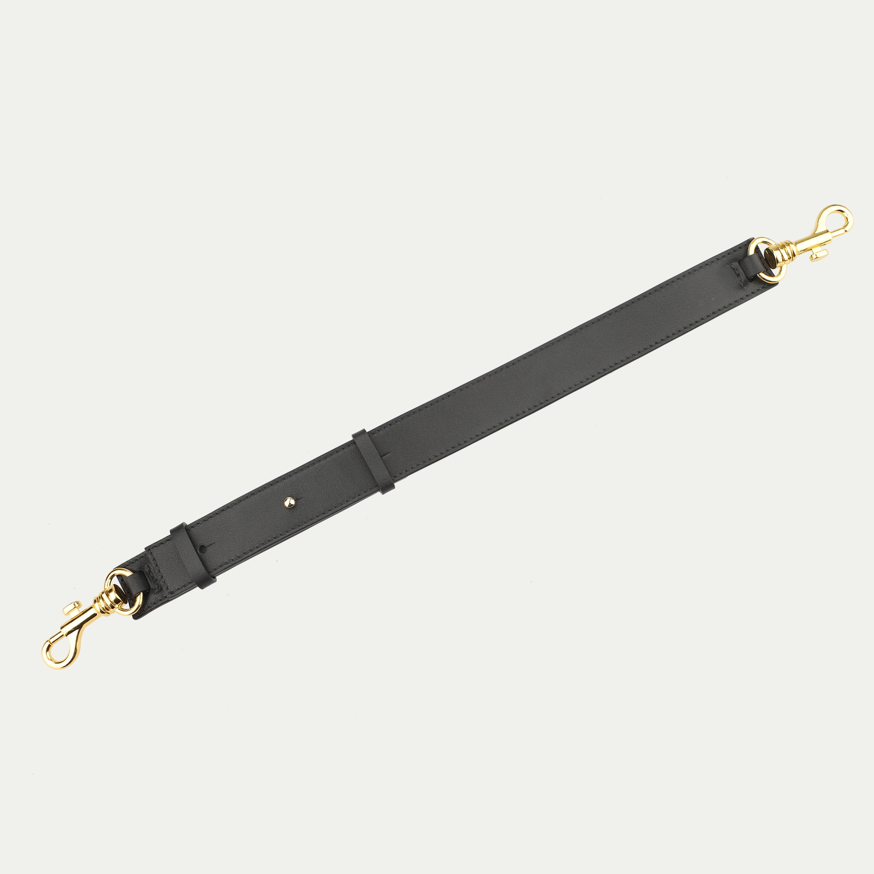 3cm Wide adjustable black Swift leather&Epsom leather shoulder strap