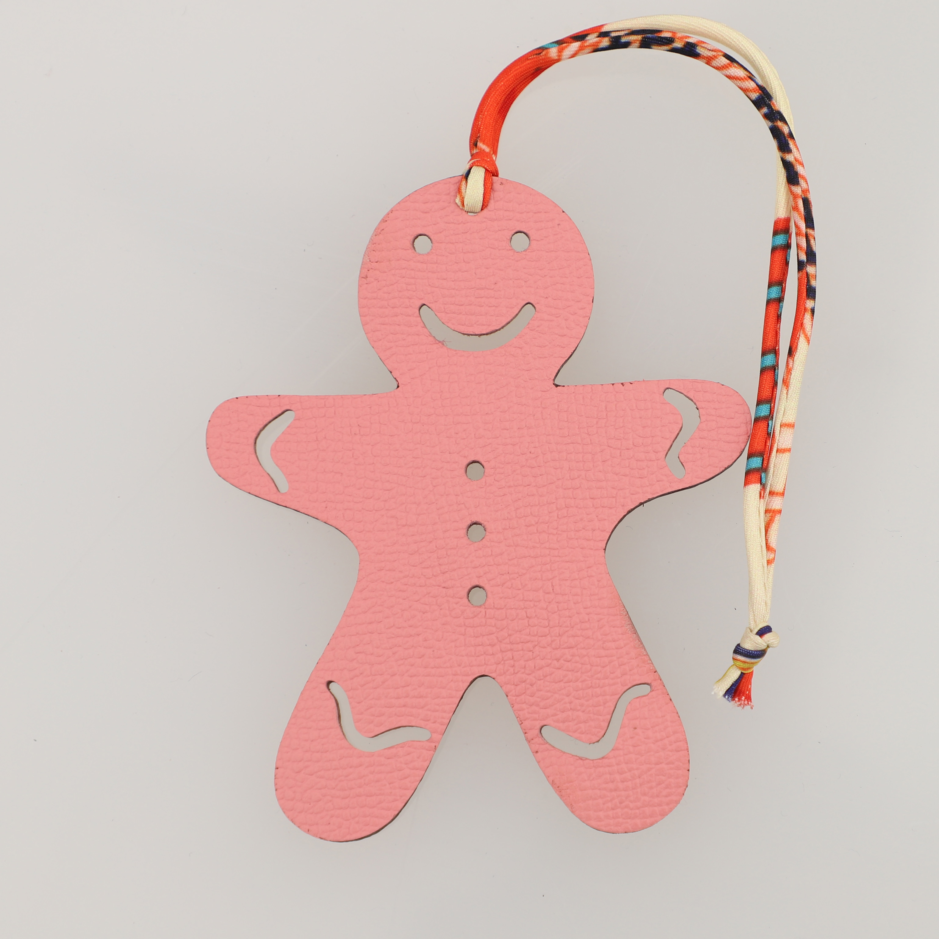 Epsom Leather and togo leather Gingerbread man Bag Charm Key Holder,bag charm