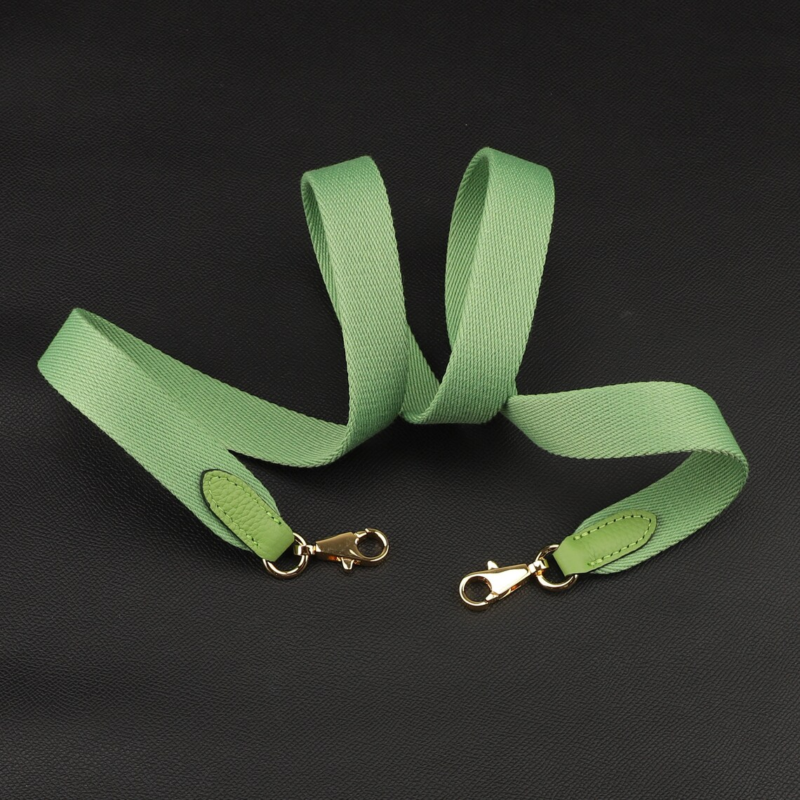 25mm Wide Apple Green Canvas Crossbody strap for Evelyne TPM bag and other Brand bag,Apple Green Canvas with togo leather shoulder strap