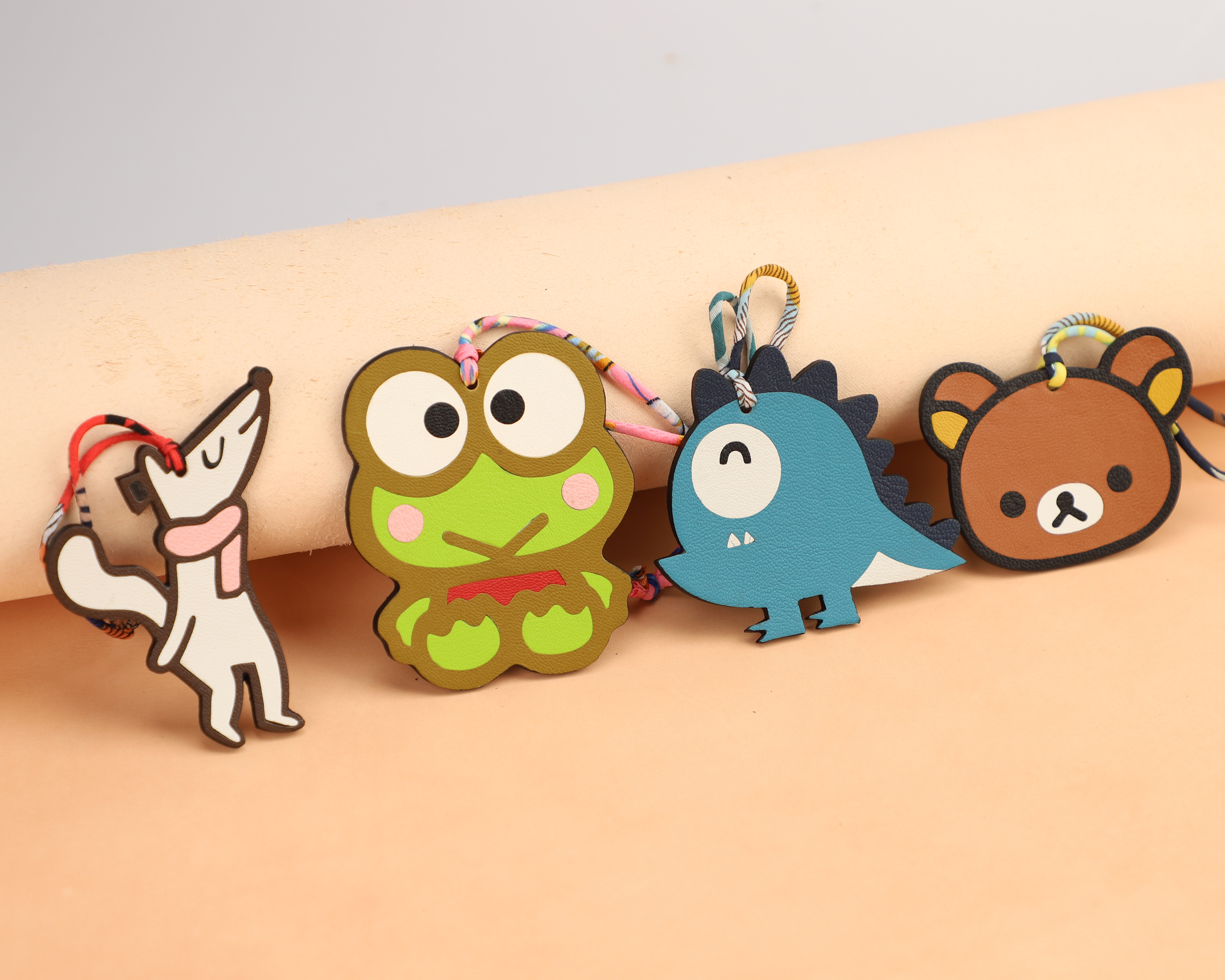 Handmade Chevre Gyzore Goatskin Fox Bag Charm,Fox key chain